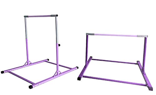 X-Factor 5 Ft Athletic Horizontal Bar Teens Adjustable Gymnastics Children's Training Kip Bars Purple - Thumbnail 2
