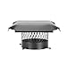 Draft King CBO8 Round Bolt On Black Galvanized Steel Single Flue Chimney Cap, 8