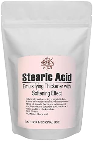 Stearic Acid (200 gm)Emulsifying Thickener with Softening Effect Good For Cosmetics Making, Cleansers, Shampoos, Soap Making, DIY Personal Care