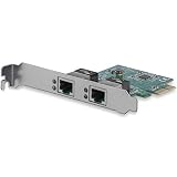 StarTech.com Dual Port Gigabit PCI Express Server Network Adapter Card - 1 Gbps PCIe NIC - Dual Port Server Adapter - 2 Port Ethernet Card (ST1000SPEXD4)