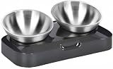 PewinGo Cat Bowls with Stainless Steel 0° & 15° Tilt, Non-Slip Base view 9