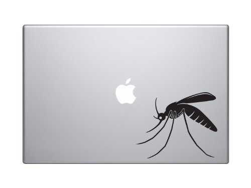 Mosquito Insect Bite nuisance Bug Spray Splat - 5" Black Vinyl Decal Sticker Car Macbook Laptop