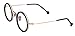 Agstum Handmade Retro Round Prescription Optical Eyeglasses Frame Rx 43mm (Black)