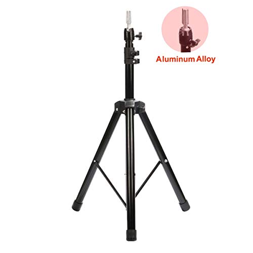 Kaleurrier Tripod Stand for Mannequin Head Height Adjustable Rotatable Cosmetology Hairdressing Training Head Stand Holder Wig head Canvas Block Head Doll Head Model with Carry Bag - Thumbnail 7