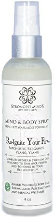 RE-IGNITE YOUR FIRE! | Romance Line Body Mists by Strongest Minds | Have Confidence and Bring Out Your Inner Vixen Enhance your Passionate Side | 4 oz Spray