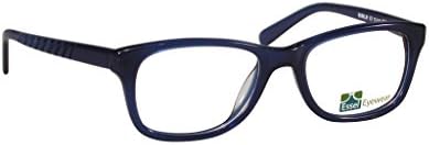 Kids Childrens Rectangular Oval Eye Glasses Acetate Full Frame ES81 (Blue, 46)