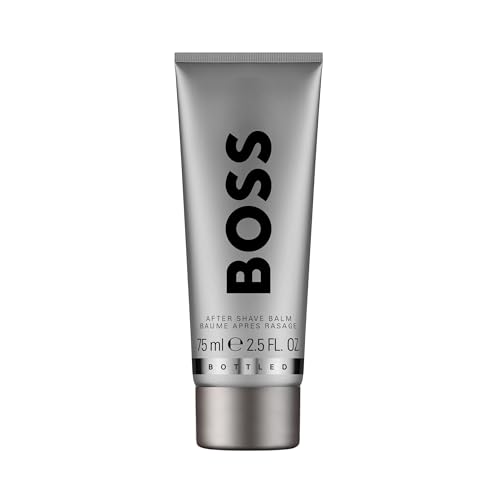 BOSS Bottled Aftershave Balm for Him - Woody Scent with Notes of Apple, Cinnamon and Wood - Light Longevity - 75ml
