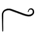 Hand Forged Wall Mounted Hook, 6 Inch Curved, Black, For Bird Feeders & Houses, Planters, Lanterns, Wind Chimes, Hanging Baskets, Ornaments, String Lights, As Wall Brackets & More!