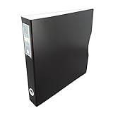 Keepfiling 11 x 14 Binder, 4-Ring, 1.5 inch D-rings, Black, Archival Safe