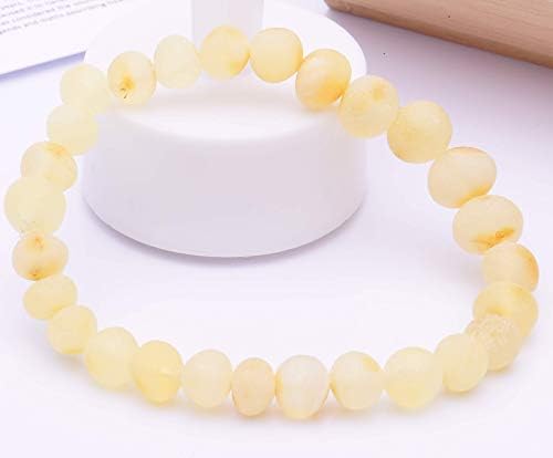 Amber Anklet, Amber Bracelet, Genuine Baltic Amber Bracelet, Adjustable String, Genuine Baltic Amber anklet for Babies, Soothing and Healing Properties, Knotted for Extra Safety - By Seemab London