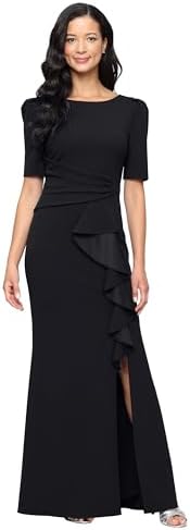 alex evenings scuba dress Alex Evenings Dress Women's Size 8 Navy Blue Beaded Ruched V Neck Cocktail Scuba