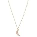 PAVOI 14K Rose Gold Plated Moon Shape Mother of Pearl Necklace