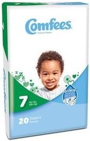 Comfees® Disposable Baby Diaper for Newborn with Tab Closure Size7, Over 41 lbs BG/20