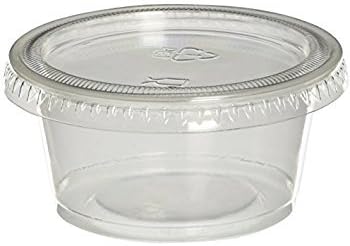Mr. Miracle Jello Shot Souffle Cups and Lids, 1.5 Ounce, Translucent (125)