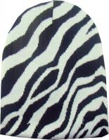 Outer Rebel Fashion Beanie- Black and White Zebra