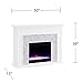 Southern Enterprises Torlington Fireplace, White/Gray