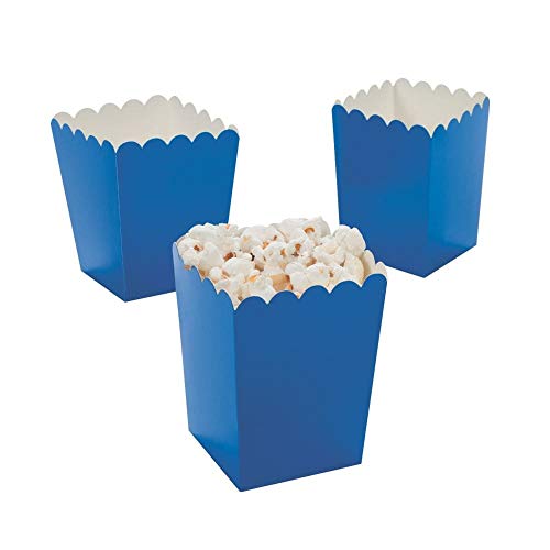 Buy 24 Mini Popcorn Boxes Blue Party Favor & Goody Bags & Paper Goody Bags & Boxes Online at