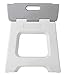 Vigar Compact Step Stool Foldable, 12-1/2-inch Step Stools for Adults up to 330 Pound, Lightweight Stool, Non-Slip Folding Step Stool, Gray