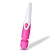 LiBa Waterproof Magic Wand Therapeutic Massager with Rechargeable Battery - Personal Handheld Wand Massager. 10 Powerful Speeds, 100% Silicone, Wireless/Cordless w/ Strong Motor for Neck & Shoulder (Hot Pink)