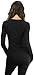 ToBeInStyle Women's Cotton-Blend Crew-Neck Staple Top with Long Sleeves - Black - M
