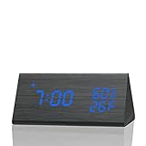 Digital Alarm Clock, with Wooden Electronic LED