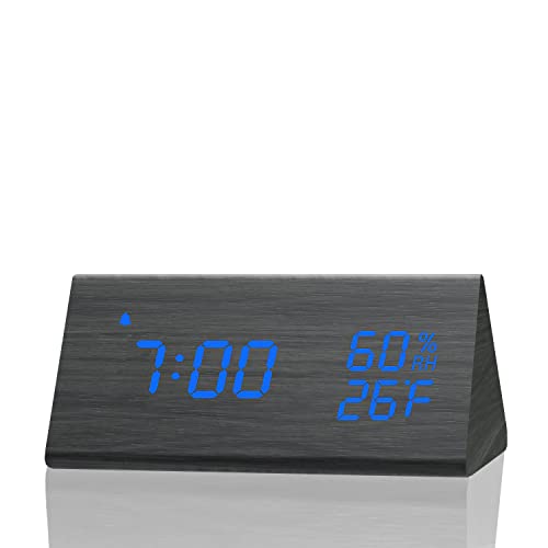 Digital Alarm Clock, with Wooden Electronic LED
