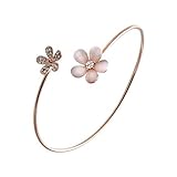 bestwishes2u Fresh Daisies Bangles Opal Stones Hand Jewelry