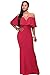 AlvaQ Women's Sexy Bridesmaids Ruffle Off Shoulder Evening Long Maxi Party Dress Maternity Plus Size
