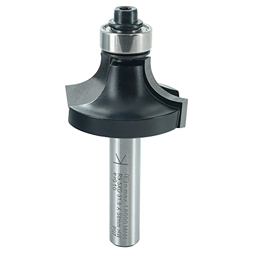 ENT 14294 Rounding Over Cutter TC Shank (S) 8 mm, Diameter (D) 31,8 mm, NL 15,9 mm, R 9,5 mm, SL 32 mm, with Ball Bearing
