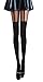 AmazingOS® Womens Plain Stripe Suspender Tights Mock Garter Stockings Pantyhose
