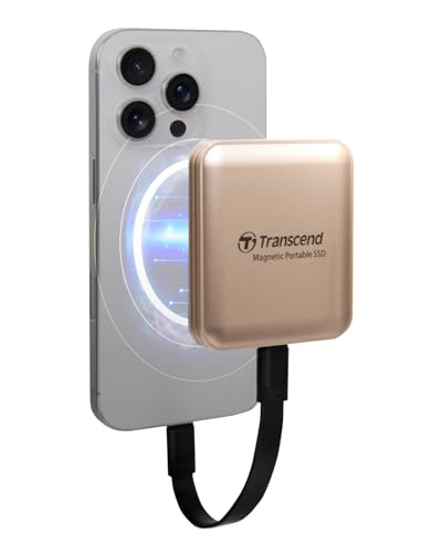Transcend 4TB Magnetic Portable ESD420 External SSD, Up to 2000MB/s, Supports Apple 4K ProRes iPhon…