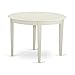 East West Furniture BOT-WHI-T Boston Round Kitchen Dining Table for Small Spaces, 42x42 Inch, Linen White