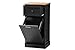 Baxton Studio Monica Kitchen Cabinet, Dark Grey/Oak Brown