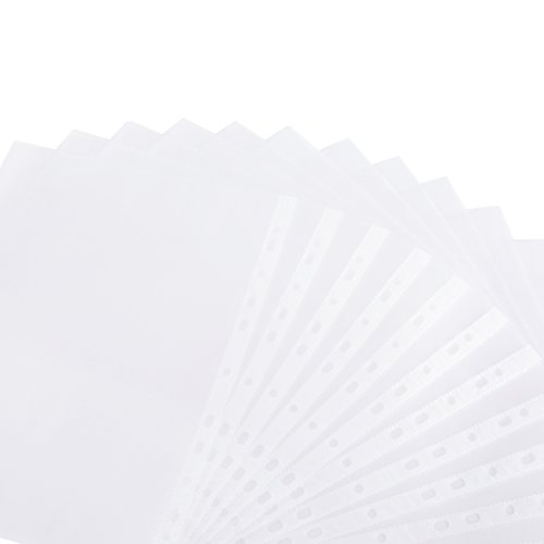 TRUETREND Clear Heavyweight Sheet Protectors | 11 Reinforced Binder Ready Holes â€“ Great for Document Storage, Reports and Presentations â€“ Orange Peel Texture + A4 Size, Pack of 50