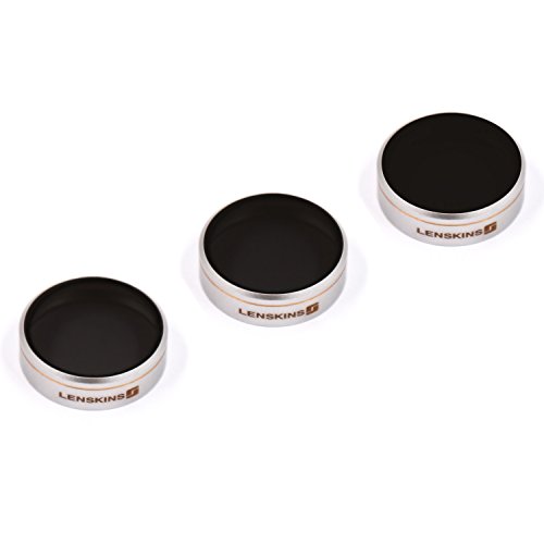 LENSKINS 3 Pack ND4/ND8/ND16 Filter Kits for DJI Phantom 4 Pro/Advanced, Japanese AGC Optics,Weather-sealed,Ultra Slim, Multi-Resistant Coated Neutral Density with Storage Case& Lens Cloth