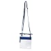 Deluxe Clear Cross-Body Bag Multi Pocket Small - Pro Football Stadium Approved Purse - Navy