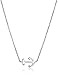 Amazon Essentials Sterling Silver Anchor Necklace and Earrings Jewelry Set, 18