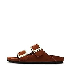 Madden Girl Women's Bodiee Slide Sandal, Chestnut, 7
