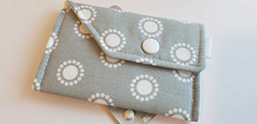 Birth Control Case Sleeve with Snap Closure - White dots on grey - Thumbnail 4