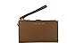 Michael Kors Jet Set Travel Double Zip Leather Wristlet Wallet in Acorn