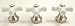 Trim Kit for Porcelain 3-handle Shower Valve, Fit Price Pfister Compression Stem Shower, Satin Nickel Finish -By Plumb USA