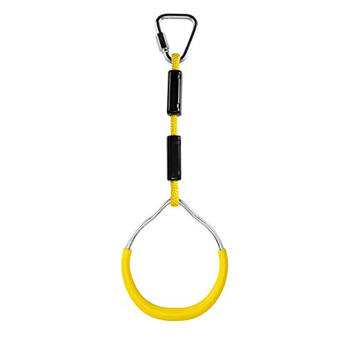 letsgood Colorful Swing Gymnastic Rings - Outdoor Backyard Play Sets & Playground Equipment for Ninja Line, Monkey Ring, Climbing Ring, Obstacle Ring - Swing Toys Set for Kids Boys Girls