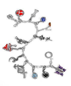 Breathtaking Design Fancy White Colored Paint Palette Studded With Colorful Rhinestones Crystals And Attached Pink Brush Clip On Pendant Charm For Bracelets Bangles By VAGA© - Thumbnail 4