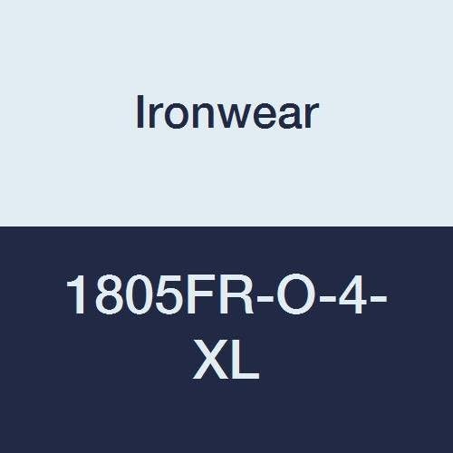 Ironwear 1805FR-O-4-XL ANSI Class 2 Flame Retardant Polyester Crew Neck SAFETY Shirt with Pocket & 2" Silver Reflective Tape, Orange, X-Large