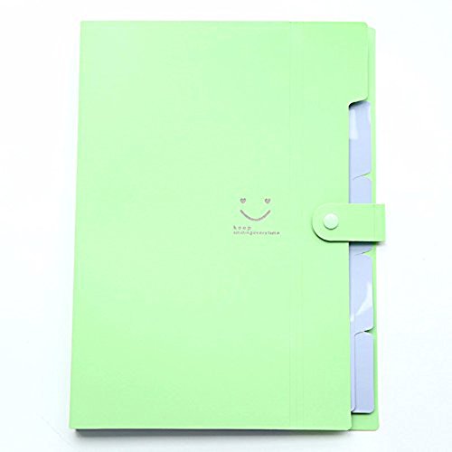 Classification Folders Portable File Folder Tabs Lateral File Folders Accordion File Jackets(Green)
