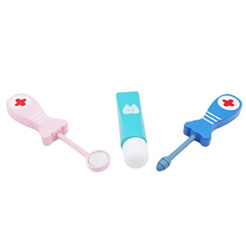 YouCY Doctor Kits for Kids Wooden Dentist Tool Toys for Pretend Play Medical Doctor Set Stethoscope Dentist Set Play Dental Tools Simulation Medicine Kits,New Dentist