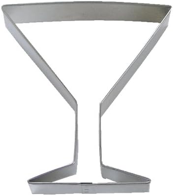 R&M Martini Glass 4" Cookie Cutter in Durable, Economical, Tinplated Steel