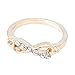 CJESLNA Women's Rhinestone Bowknot Knuckle Midi Mid Finger Tip Stacking Rings