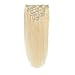 Bleach Blonde Double Weft Clip in Human Hair Extensions Full Head 14