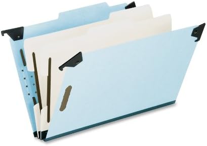 Pressboard Hanging Classi-Folder, 2 Divider/6-Sections, Legal, Lt. Blue